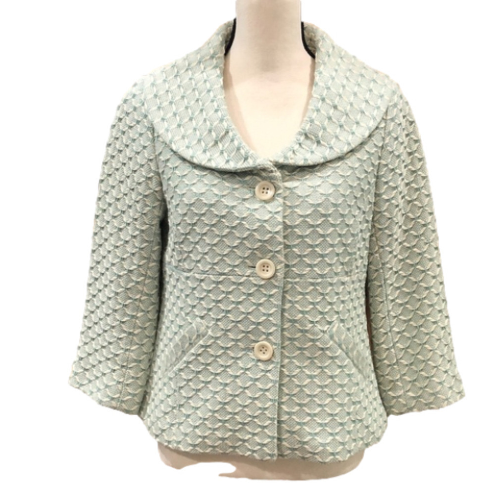 Anthropologie Elevenses Diamanté Texture Blazer, Size 10